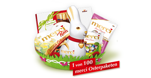  100 merci Osterpakete gewinnen