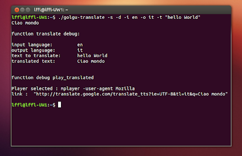 Golgu Translate su Ubuntu
