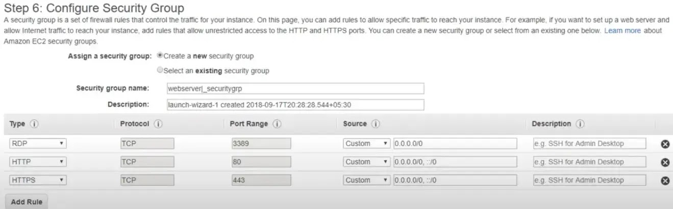 Install a Windows Server in AWS