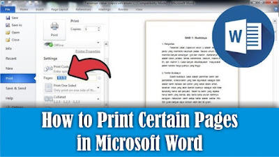 How to Print Certain Pages in Microsoft Word