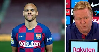 Barcelona manager Koeman backs Braithwaite to stay but confirms search for new striker