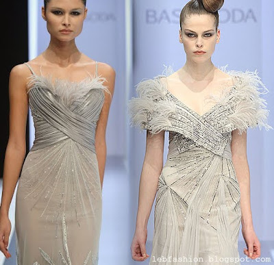 Feathers in Couture Collections by Lebanese Designers