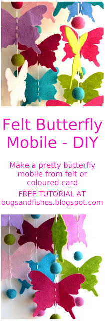 felt butterfly mobile tutorial