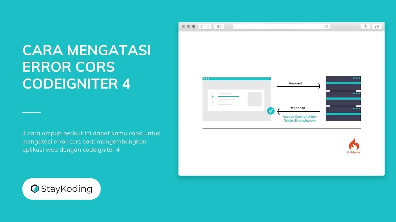 4 cara ampuh berikut ini dapat kamu gunakan untuk mengatasi error cors di codeigniter 4.