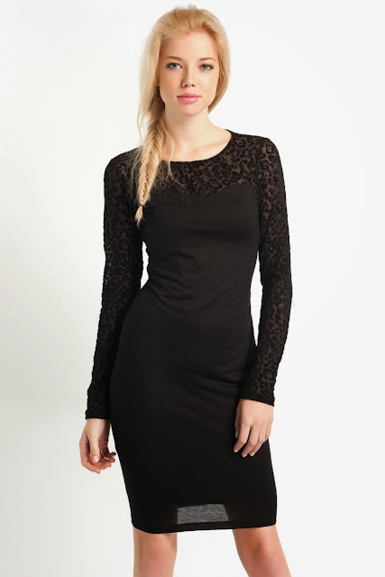 koton siyah renk dantelli kısa elbise, koton 2014