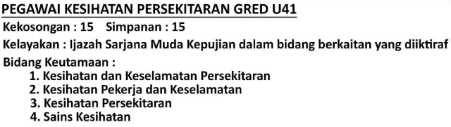 Jawatan Kosong Kementerian Kesihatan Malaysia (KKM) Mei 2019