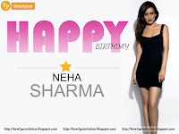 neha sharma's best bday wishes, black short skirt, leg show