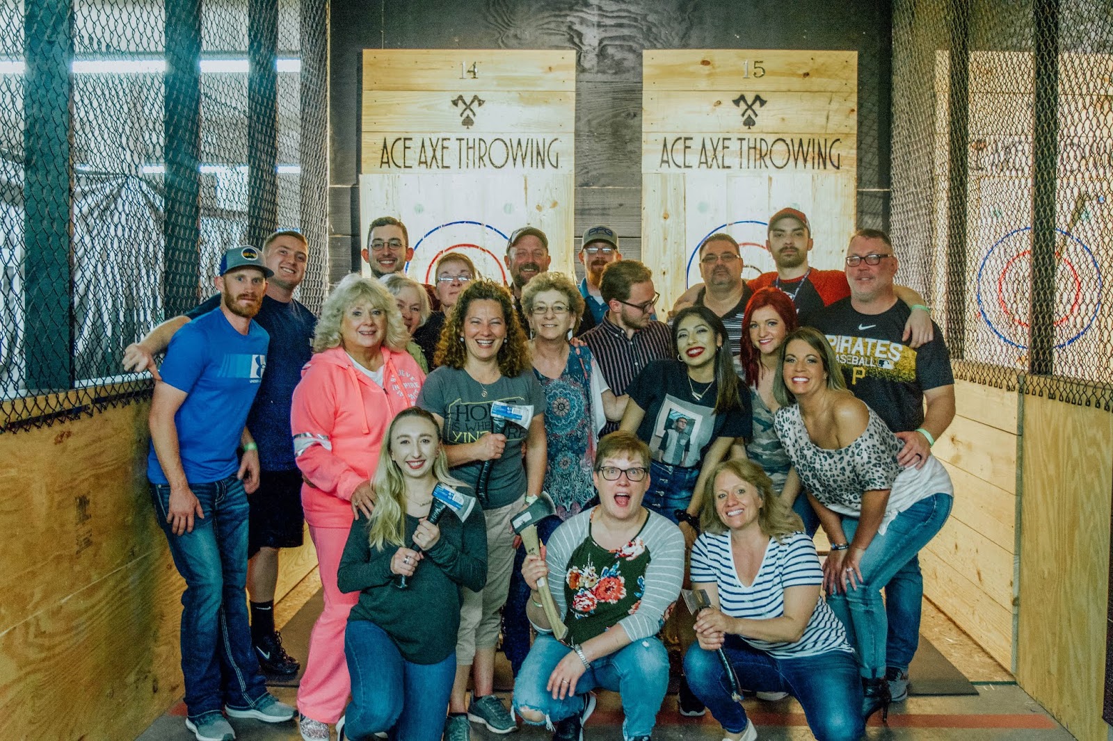 Family Bonding Over Axe Throwing