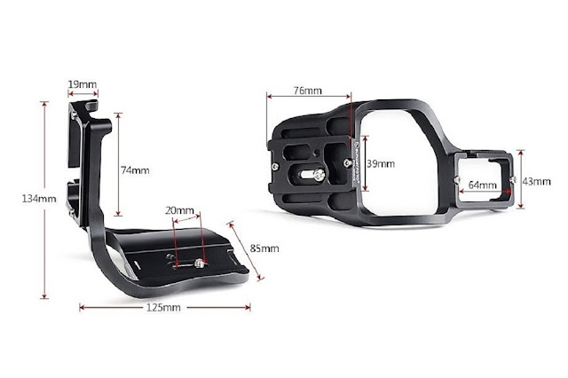 Sunwayfoto PCL-5DIVG detailed dimensions