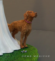 cake topper sposi con cane avere i propri amici animali nella statuina di matrimonio ricordo orme magiche
