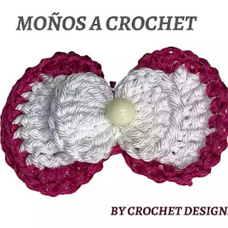 Delicados Moños Aplique a Crochet