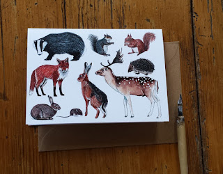 Woodland Animal card by Alice Draws The Line