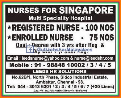 Nurses for Kuwait & Singapore