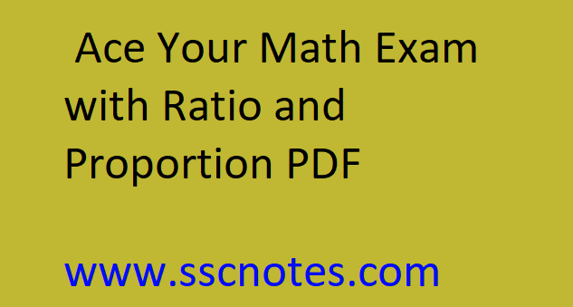 Ace Your Math Exam with Ratio and Proportion PDF
