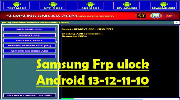 Easy Samsung Frp Tool Android 13 FRP Bypass 2023