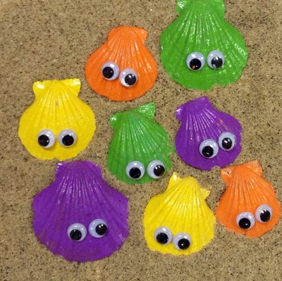 shell animal creatures craft for kids