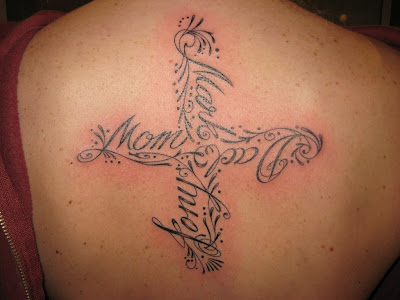 Mom's Cross Tattoo Image Credit shannonarchuleta 