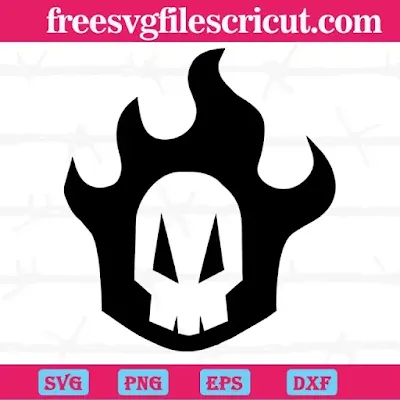 Shinigami Symbol Bleach Logo Flame Skull Svg Cut Files