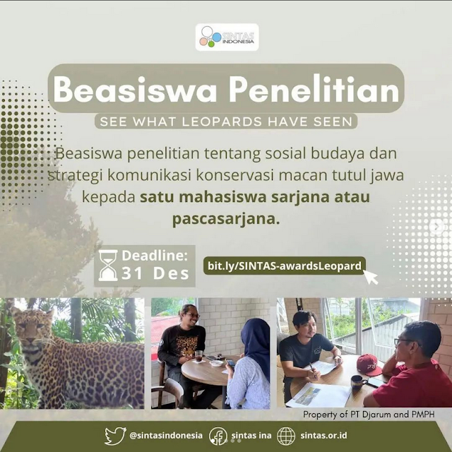 Beasiswa Peneltian dan Studi Konservasi Macan Tutul Jawa