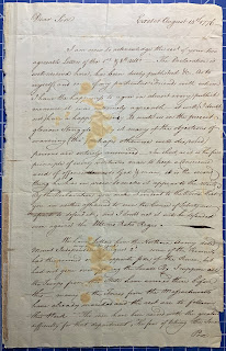 First page of handwritten letter, Nathaniel Folsom to Josiah Bartlett