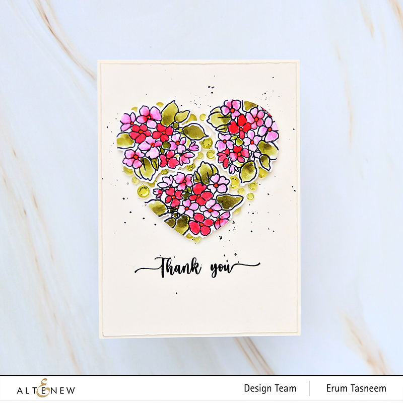 Altenew Tranquility Rose Stamp Set | Erum Tasneem | @pr0digy0