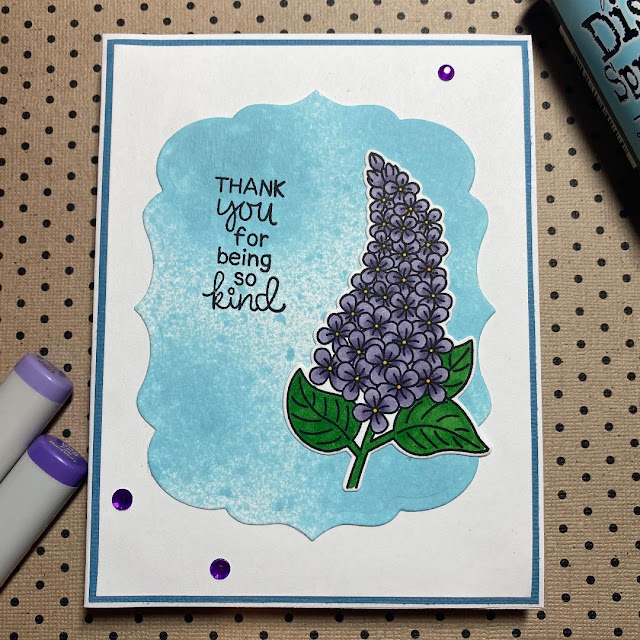 Lilac Card by Young Guest Designer Brennan Keane | Lilac Stamp Set by Newton's Nook Designs #newtonsnook #handmade