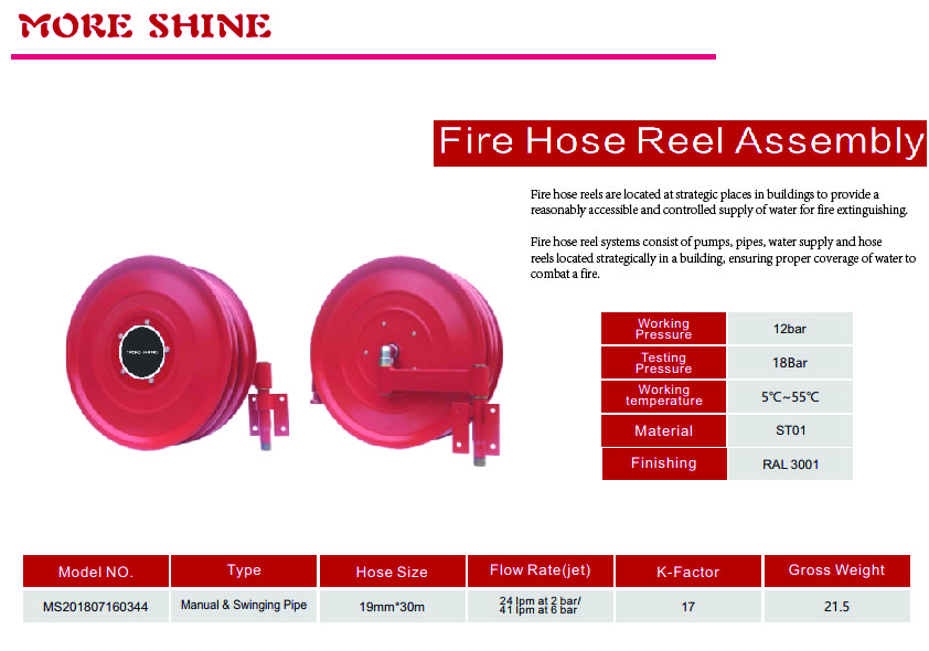 Automatic powder/foam fire extinguisher : fire hose reel