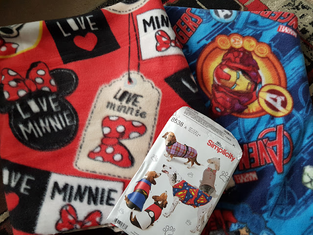 Disney fabrics bought to make dog coats with