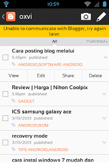 cara posting artikel blog menggunakan hp android