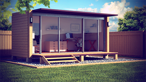 Shipping container garden office