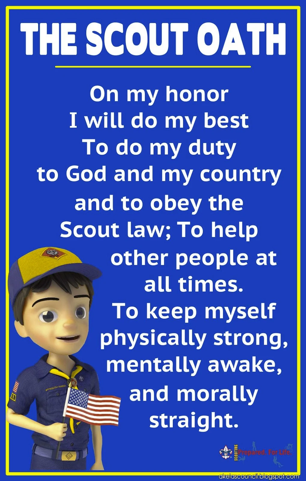 Akela's Council Cub Scout Leader Training Cub Scout Law Poster & Cub