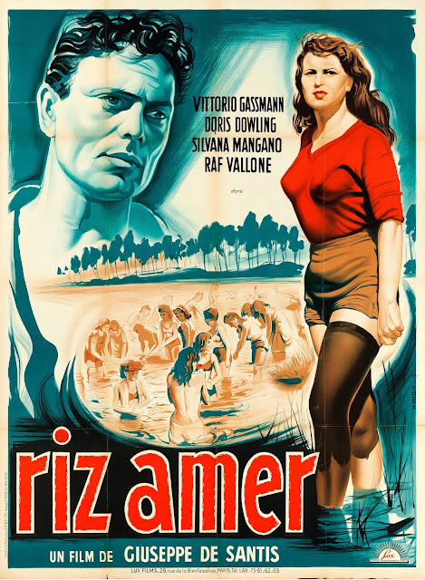 RIZ AMER. Francia. Cartel: 120 x 160 cms. Arte: H. Vauclin. ARROZ AMARGO. Riso amaro. 1949. Italia. Dirección: Giuseppe De Santis. Reparto: Silvana Mangano, Vittorio Gassman, Doris Dowling, Raf Vallone, Checco Rissone, Adriana Sivieri, Lia Corelli, Maria Grazia Francia, Dedi Ristori, Anna Maestri.