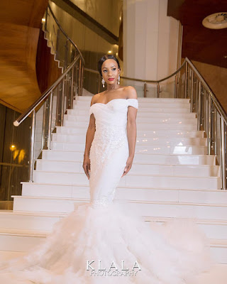 #BBNaija's Anto Lecky stuns in bridal themed shoot