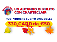 Logo Un autunno di pulito con Chanteclair : vinci 330 card Acqua&Sapone da 50€