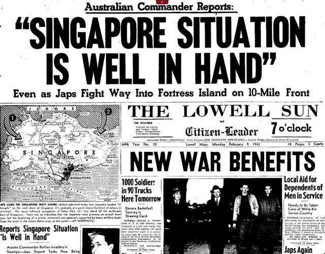 Lowell Sun of 9 February 1942, worldwartwo.filminspector.com