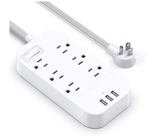 Mifaso 6 Outlets 3 USB Charging Ports Power Strip