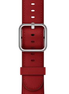 Red Tapered Leather Buckle