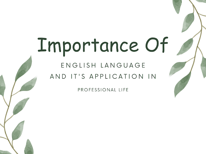 Importance of English language and it's application in professional life