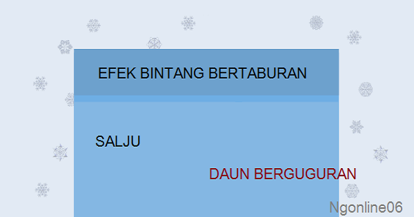 efek salju daun bintang