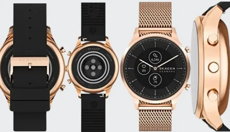 Skagen Jorn Gen 6 Hybrid Smartwatch front, back and side view