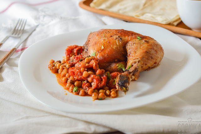 Spicy Roasted Chicken with Chickpeas