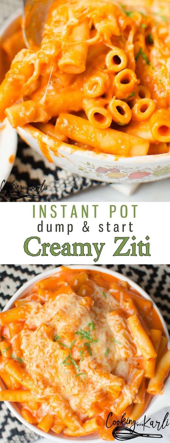 Dump and Start Instant Pot Creamy Ziti | Jennifer Velez Food - 