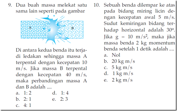 Soal Latihan Momentum Linier dan Impuls b