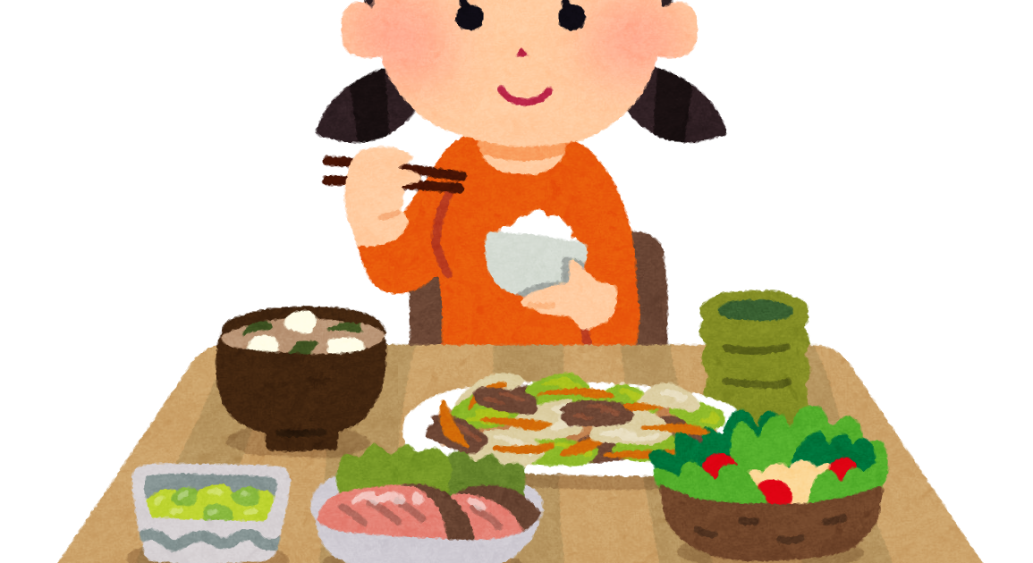 静かに食事をする子供のイラスト 女の子 かわいいフリー素材集 いらすとや