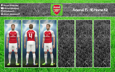 PES 2015 Arsenal 15-16 Home kit by A7MED SB 