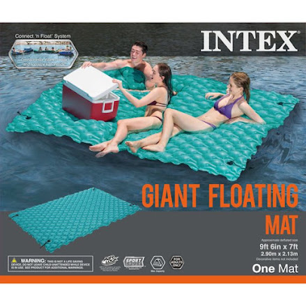 Intex Giant Inflatable Floating Water Swimming Pool Lake Mat Platform Pad