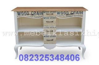 Jual Mebel Klasik Jepara Dresser cabinet Klasik Code DS 542, DRESSER & KABINET KLASIK, Cat duco putih wallpaper jepara