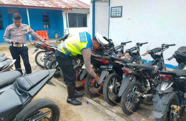 Respon Cepat Keluhan Warga, Satlantas Polres Aceh Timur Amankan Puluhan Sepeda Motor Berknalpot Brong