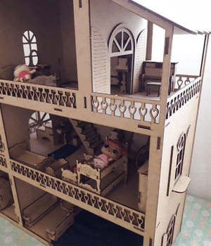 Brinquedos parte EXTRA: Casinha da Barbie em Madeira MDF - Mamãe