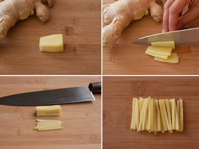 Create matchsticks of ginger